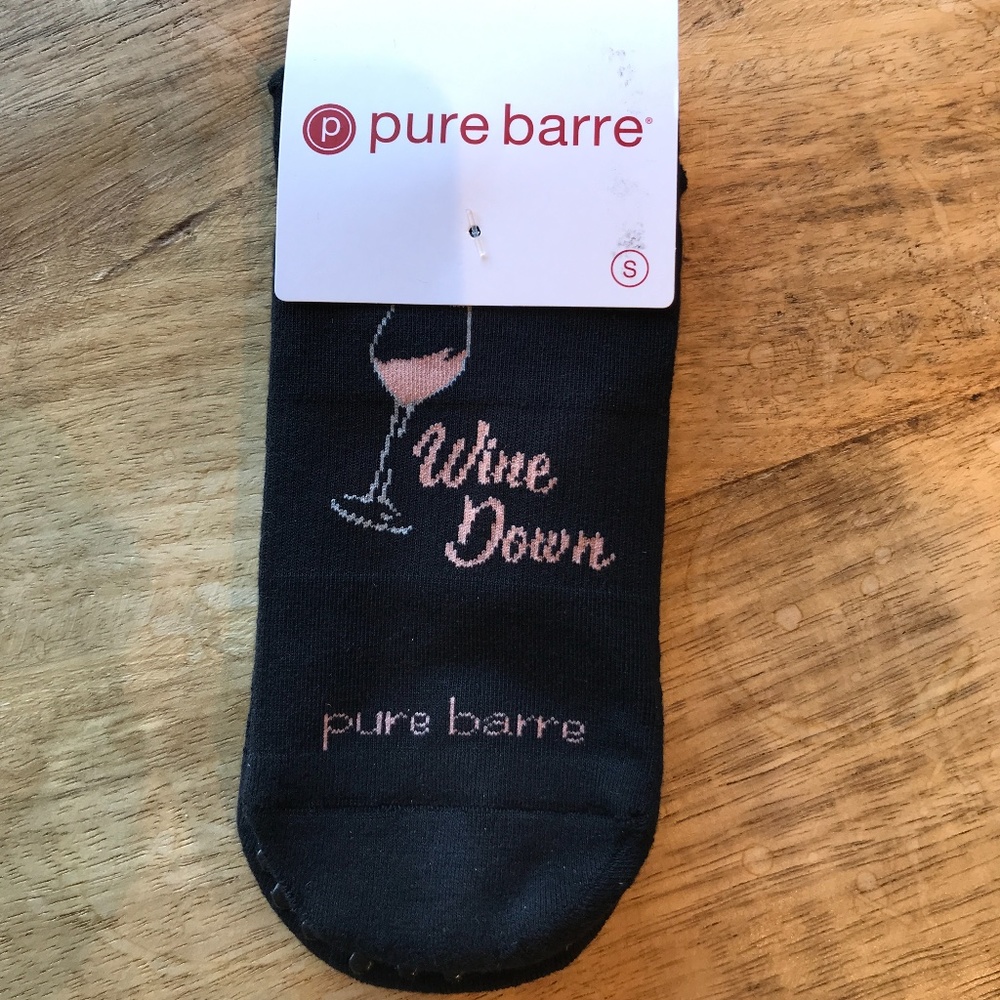 Pure Barre Wine Down Sticky Socks Size Small | Non-Slip Barre Socks | New